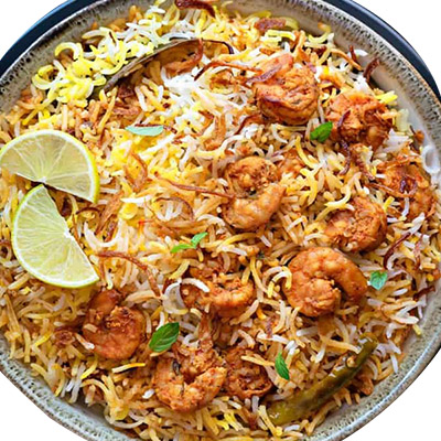 "Prawns Biryani ( Bombay Restaurant - Dabagarden) - Click here to View more details about this Product